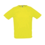 T-shirts personnalisés en polyester respirant 140 g/m² SOL'S Sporty couleur jaune fluorescent sixième vue