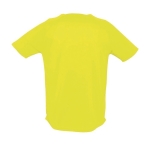 T-shirts personnalisés en polyester respirant 140 g/m² SOL'S Sporty couleur jaune fluorescent vue arrière