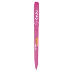 Stylos personnalisés BIC rétractables en encre bleue BIC® Super Clip couleur rose