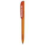 Stylo promotionnel rétractable en encre bleue BIC® Super Clip Clear couleur orange