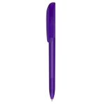 Stylo promotionnel rétractable en encre bleue BIC® Super Clip Clear couleur violet