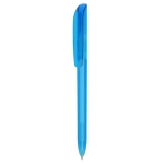 Stylo promotionnel rétractable en encre bleue BIC® Super Clip Clear couleur bleu ciel