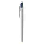 Stylo BIC personnalisé avec encre quadrichromique BIC® 4 Colours couleur blanc