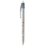 Stylo BIC personnalisé avec encre quadrichromique BIC® 4 Colours couleur blanc