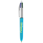 Stylo 4 couleurs personnalisé avec finition brillante 4 Colours Shine couleur bleu