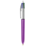 Stylo 4 couleurs personnalisé avec finition brillante 4 Colours Shine couleur violet