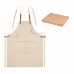 Tablier personnalisé en coton organique 340 g/m2 Organic Cotton couleur beige