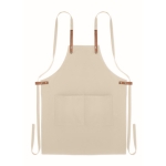 Tablier personnalisé en coton organique 340 g/m2 Organic Cotton couleur beige quatrième vue