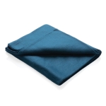 Couverture en polaire fine avec sac de transport 160 g/m² Polar Soft couleur bleu marine