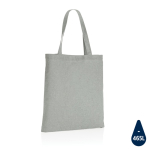 Sac de merchandising durable en coton recyclé 145 g/m2 Waterless couleur gris avec zone d'impression