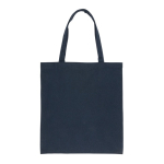 Sac de merchandising durable en coton recyclé 145 g/m2 Waterless couleur bleu marine