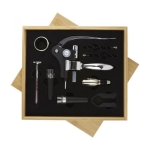 Set de 9 accessoires personnalisés pour le vin Set Gran Reserva couleur bois clair deuxième vue