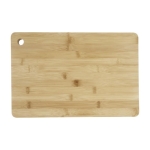 Planche à découper personnalisée pas chère en bois durables Gourmet couleur bois clair deuxième vue arrière