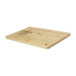 Planche à découper personnalisée pas chère en bois durables Gourmet couleur bois clair vue impression avec logo 2