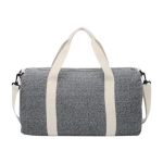 Sac en polyester et coton recyclé avec sangle ajustable Casual couleur gris chiné deuxième vue frontale