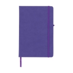 Cahier publicitaires avec poche intérieure A5 pages lignées Cuadro couleur violet deuxième vue frontale