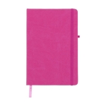 Cahier publicitaires avec poche intérieure A5 pages lignées Cuadro couleur fuchsia deuxième vue frontale