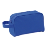 Trousse de toilette personnalisée en polyester à couleur vive Handle couleur bleu