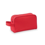 Trousse de toilette personnalisée en polyester à couleur vive Handle couleur rouge première vue