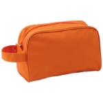 Trousse de toilette personnalisée en polyester à couleur vive Handle couleur orange