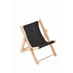 Support pliable de téléphone en forme de chaise longue DeckChair couleur noir