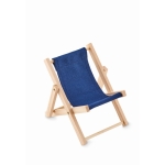 Support pliable de téléphone en forme de chaise longue DeckChair couleur bleu