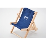 Support pliable de téléphone en forme de chaise longue DeckChair couleur bleu vue principale