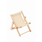 Support pliable de téléphone en forme de chaise longue DeckChair couleur beige