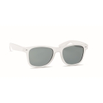 Lunettes de soleil avec monture recyclée et protection UV400 RPET couleur blanc