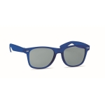 Lunettes de soleil avec monture recyclée et protection UV400 RPET couleur bleu transparent