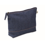 Trousse de toilette de merchandising en coton 250 gr/m² Denim Cotton couleur bleu