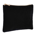 Pochette d'entreprise en velours avec poignée dorée Elegant couleur noir