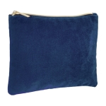 Pochette d'entreprise en velours avec poignée dorée Elegant couleur bleu marine