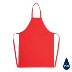 Tablier personnalisé durable 180 g/m2 Cosmopolitan Eco couleur rouge quatrième vue