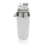 Grande bouteille thermos avec bouchon avec paille 1L Slender couleur blanc