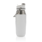 Grande bouteille thermos avec bouchon avec paille 1L Slender couleur blanc troisième vue