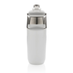 Grande bouteille thermos avec bouchon avec paille 1L Slender couleur blanc quatrième vue