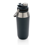 Grande bouteille thermos avec bouchon avec paille 1L Slender couleur bleu marine