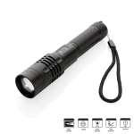 Lampe torche personnalisée en aluminium rechargeable par USB GearX couleur noir vue 11