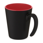 Tasse en céramique bicolore avec anse originale de 360ml Air Matt couleur rouge