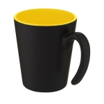 Tasse en céramique bicolore avec anse originale de 360ml Air Matt couleur jaune