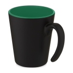 Tasse en céramique bicolore avec anse originale de 360ml Air Matt couleur vert