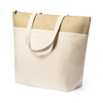 Sac isotherme en coton avec fermeture éclair 225 g/m2 Juco couleur beige deuxième vue