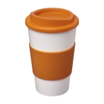 Mug à emporter avec couvercle à visser 350ml White Americano couleur orange