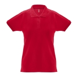 Polo pour femmes multiples coloris en coton 240 g/m² THC Monaco couleur rouge première vue