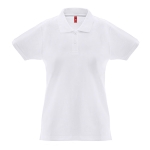 Polo pour femmes multiples coloris en coton 240 g/m² THC Monaco couleur blanc première vue