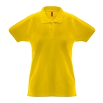 Polo pour femmes multiples coloris en coton 240 g/m² THC Monaco couleur jaune première vue