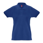 Polo pour femmes multiples coloris en coton 240 g/m² THC Monaco couleur bleu roi première vue