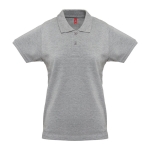 Polo pour femmes multiples coloris en coton 240 g/m² THC Monaco couleur gris chiné première vue