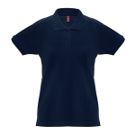 Polo pour femmes multiples coloris en coton 240 g/m² THC Monaco couleur bleu foncé première vue